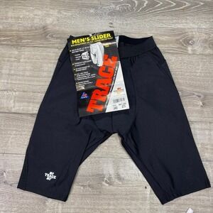 Trace Compression Slider Shorts Mens Large Black Padded Baseball Vintage 90s USA